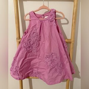 Zara Pink Floral Appliqué Dress